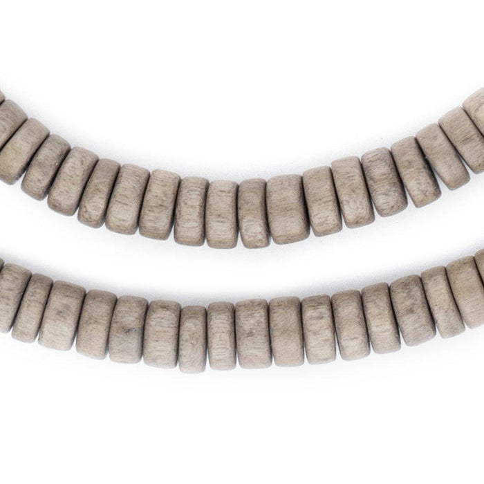 Brown Disk Natural Wood Beads (4x8mm) - The Bead Chest