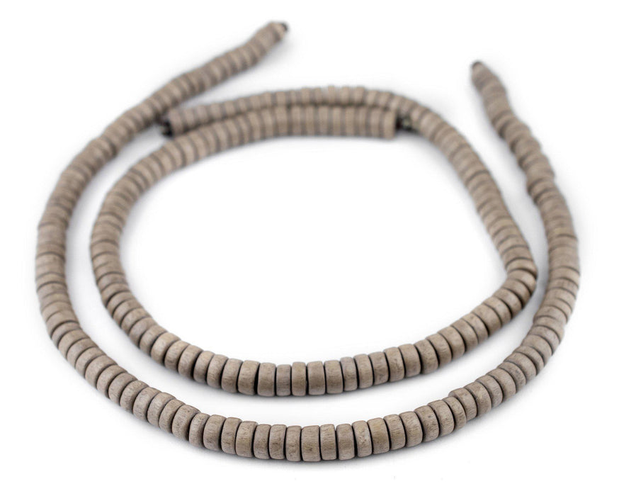 Brown Disk Natural Wood Beads (4x8mm) - The Bead Chest