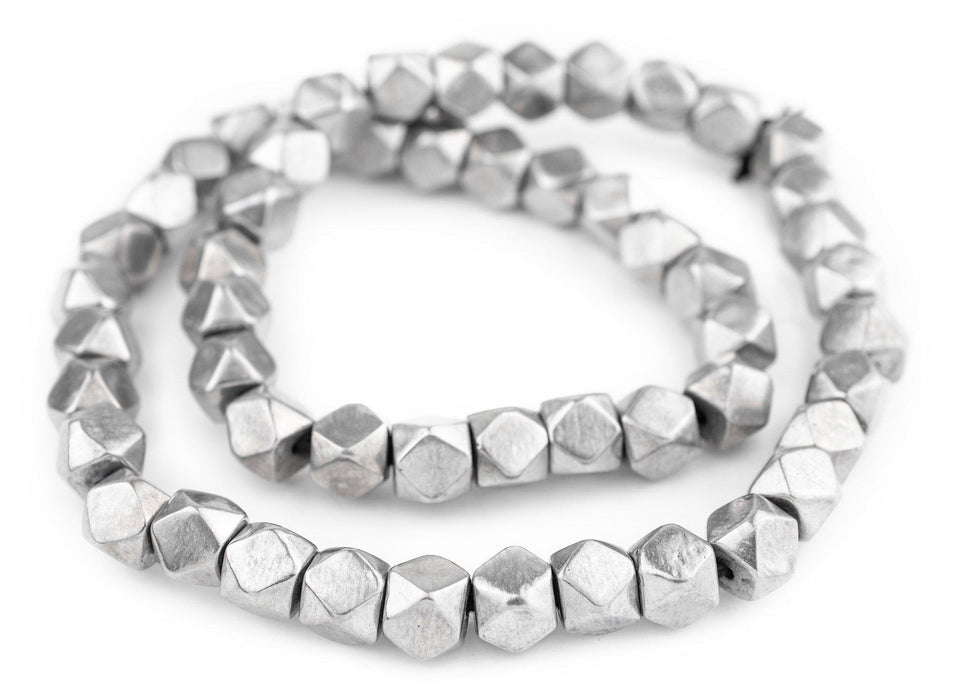 Jumbo Maasai Silver Diamond Cut Beads (12mm) - The Bead Chest
