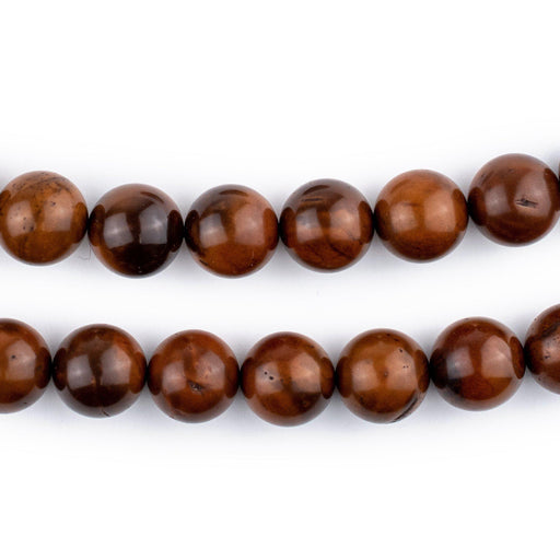 Dark Brown Round Wooden Arabian Prayer Beads (10mm) - The Bead Chest
