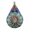 Floral Medallion Enameled Berber Pendant