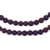 Purple Round Druzy Agate Beads (6mm)