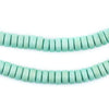 Pistachio Green Disk Natural Wood Beads (4x8mm)