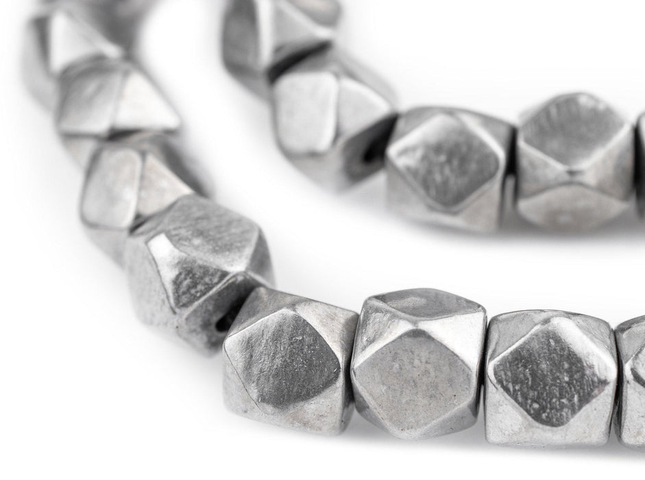 Jumbo Maasai Silver Diamond Cut Beads (12mm) - The Bead Chest