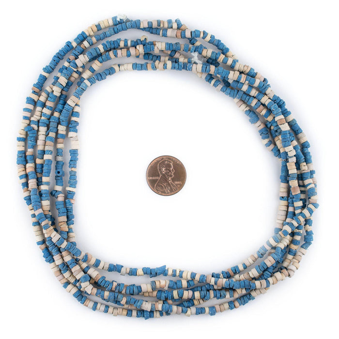 Blue & White Pharaonic Pottery Beads - The Bead Chest