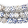 Blue & White Antique Venetian Skunk Trade Beads (45