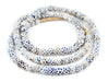 Blue & White Antique Venetian Skunk Trade Beads (45" Strand) - The Bead Chest