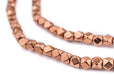 Diamond Cut Faceted Copper Beads (4mm) - The Bead Chest