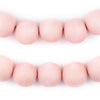 Pink Round Natural Wood Beads (16mm)