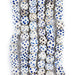 Blue & White Antique Venetian Skunk Trade Beads (45" Strand) - The Bead Chest