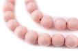 Pink Round Natural Wood Beads (16mm) - The Bead Chest