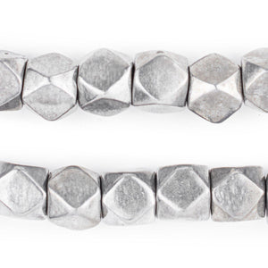 Jumbo Maasai Silver Diamond Cut Beads (12mm)