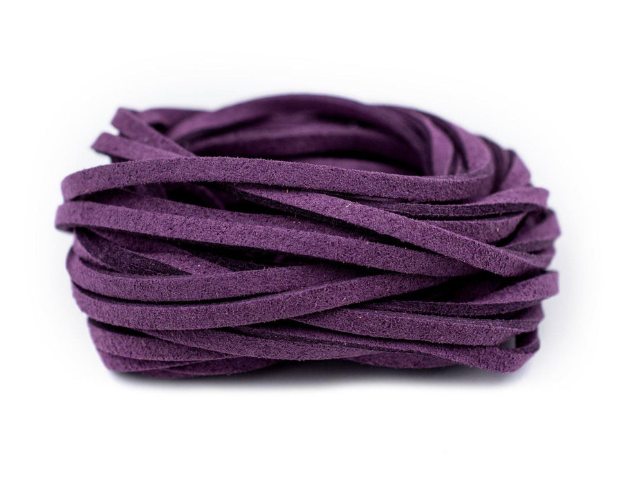 3mm Flat Purple Faux Suede Cord (15ft) - The Bead Chest