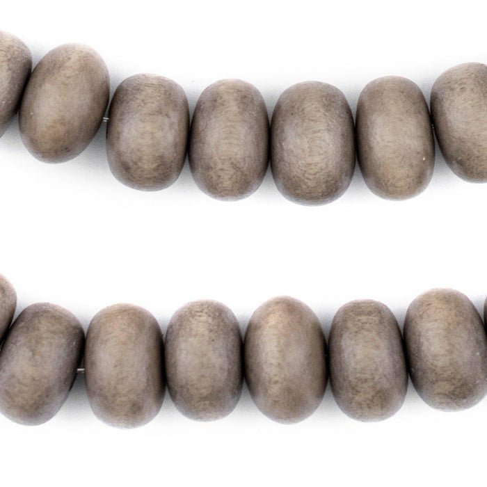 Brown Abacus Natural Wood Beads (10x15mm) - The Bead Chest