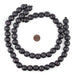 Dark Grey Round Natural Wood Beads (16mm) - The Bead Chest