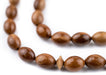 Brown Oval Wooden Arabian Prayer Beads (5x8mm) - The Bead Chest