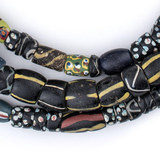 Assorted Black & White Antique Venetian Trade Beads - The Bead Chest