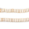 Cream Disk Natural Wood Beads (4x8mm)