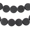 Black Circular Natural Wood Beads (15x15mm)