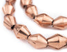 Ethiopian Wired Copper Bicone Beads (22x16mm) - The Bead Chest