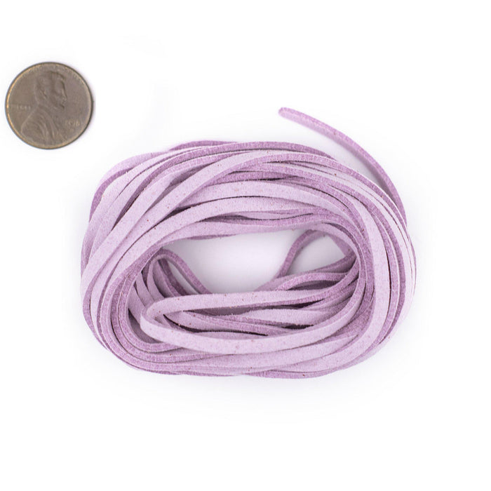 3mm Flat Light Purple Faux Suede Cord (15ft) - The Bead Chest