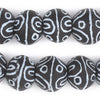 Jumbo Painted Krobo Glass Beads (Tribal Pattern)