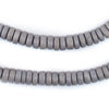 Grey Disk Natural Wood Beads (4x8mm)