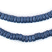 Cobalt Blue Disk Natural Wood Beads (4x8mm) - The Bead Chest