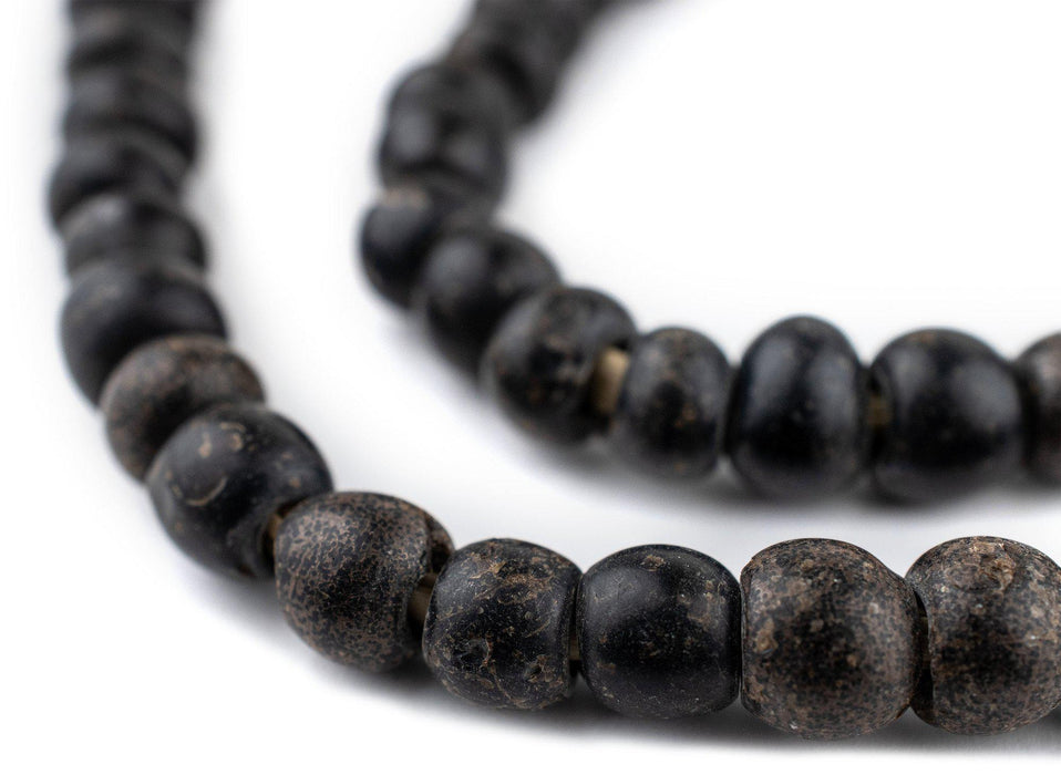 Old Black Padre Beads (8mm) - The Bead Chest