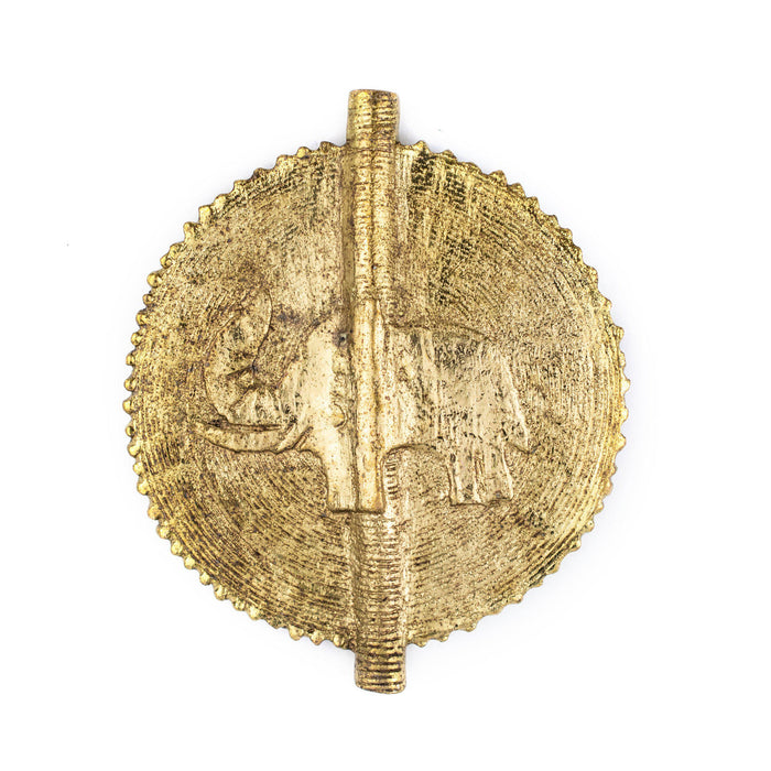 Elephant Brass Sun Baule Bead Pendant (75x65mm) - The Bead Chest