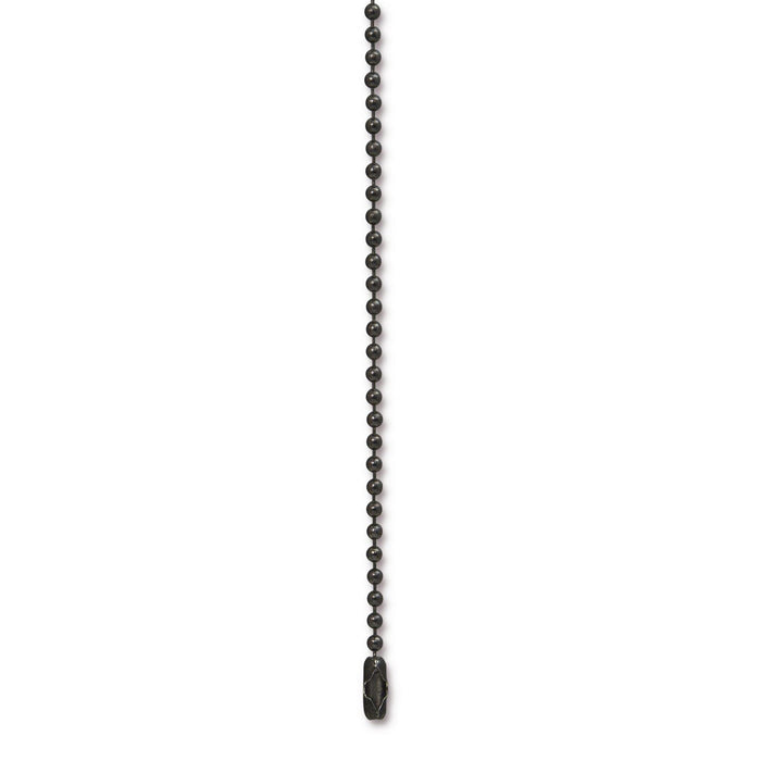 Black Ball Chain with Connector, 30 Inches - The Bead Chest
