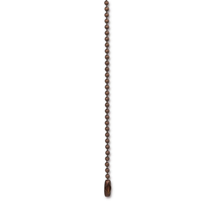 Antiqued Copper Ball Chain with Connector, 30 Inches - The Bead Chest