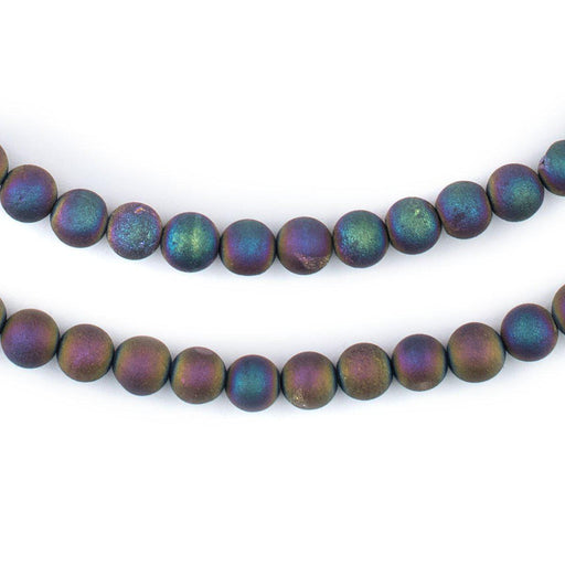 Rainbow Round Druzy Agate Beads (6mm) - The Bead Chest