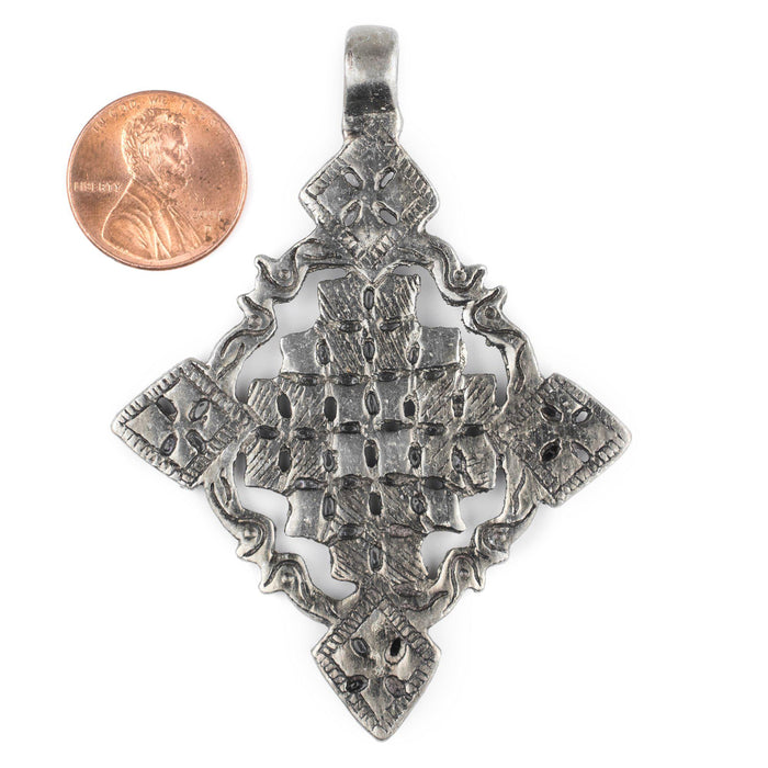 Ziway Silver Coptic Cross Pendant (55x75mm) - The Bead Chest