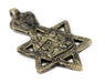 Brass Lion of Judah Star Pendant (62x38mm) - The Bead Chest