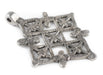 Metu Silver Coptic Cross Pendant (53x70mm) - The Bead Chest