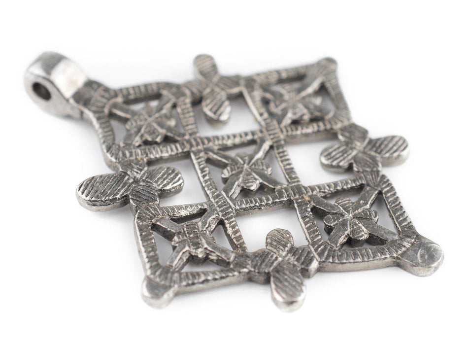 Metu Silver Coptic Cross Pendant (53x70mm) - The Bead Chest