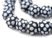 Jumbo Painted Krobo Glass Beads (Skunk Design) - The Bead Chest
