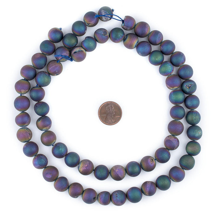 Rainbow Round Druzy Agate Beads (12mm) - The Bead Chest