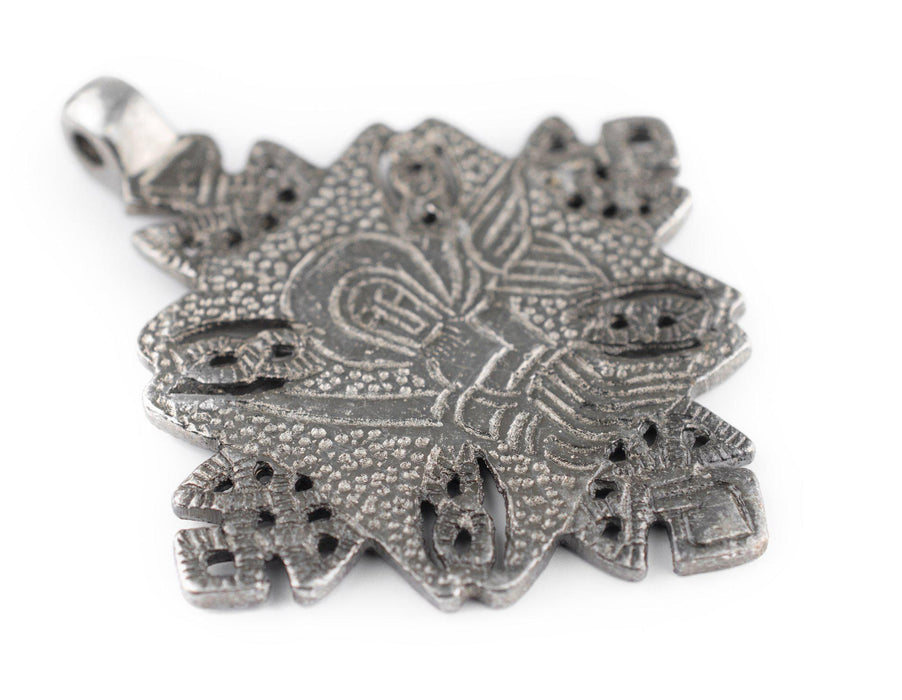 Turmi Silver Coptic Cross Pendant (55x65mm) - The Bead Chest