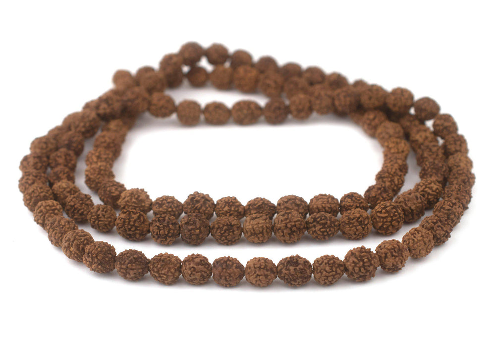 Rudraksha Mala Prayer Beads (12mm) - The Bead Chest