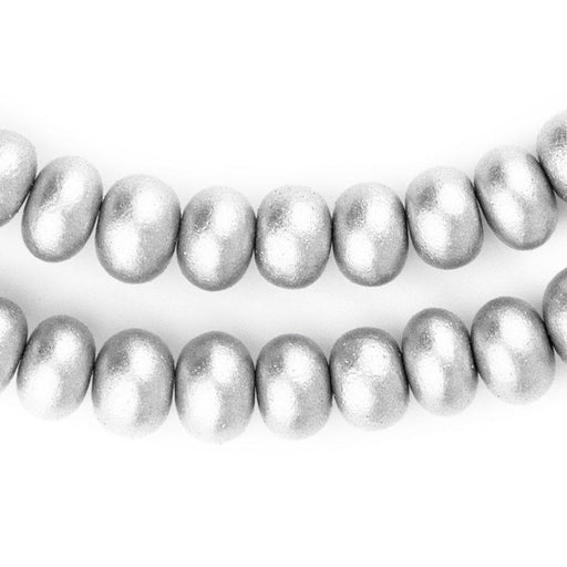 Silver Abacus Natural Wood Beads (8x12mm)