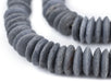 Dark Grey Ashanti Glass Saucer Beads (18mm) - The Bead Chest