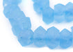 Sea Blue Faceted Recycled Java Sea Glass Beads - The Bead Chest