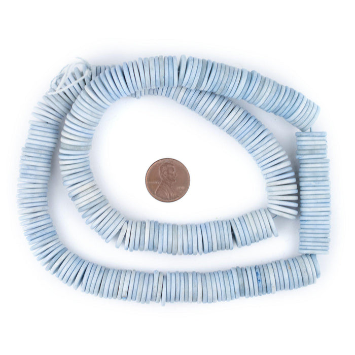 Pastel Blue Bone Button Beads (12mm) - The Bead Chest