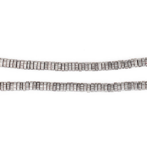 Silver Patterned Gear Beads (4mm)