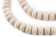 Cream Abacus Natural Wood Beads (8x12mm) - The Bead Chest