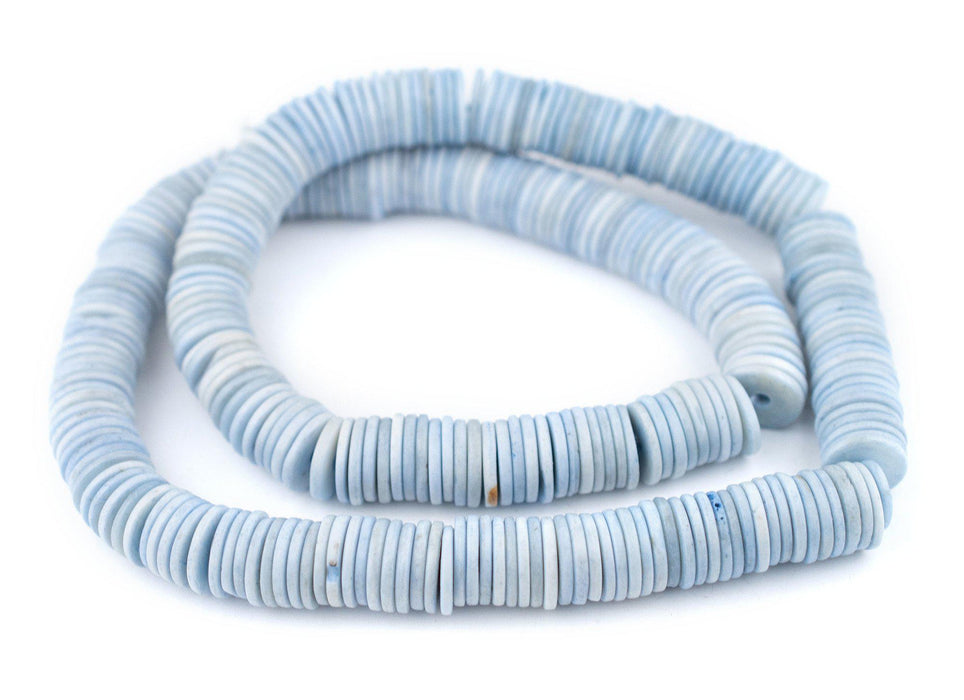 Pastel Blue Bone Button Beads (12mm) - The Bead Chest