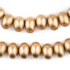 Gold Abacus Natural Wood Beads (10x15mm)