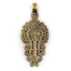 Lalibela Brass Coptic Cross Pendant (30x70mm)